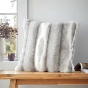 Flint Faux Fur Cushion Silver