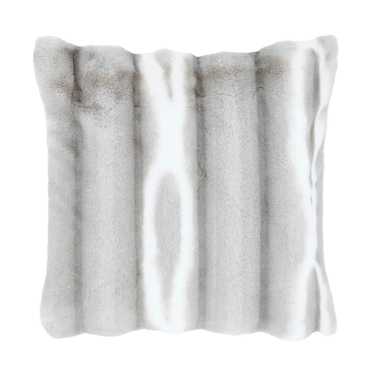 Flint Faux Fur Cushion Silver