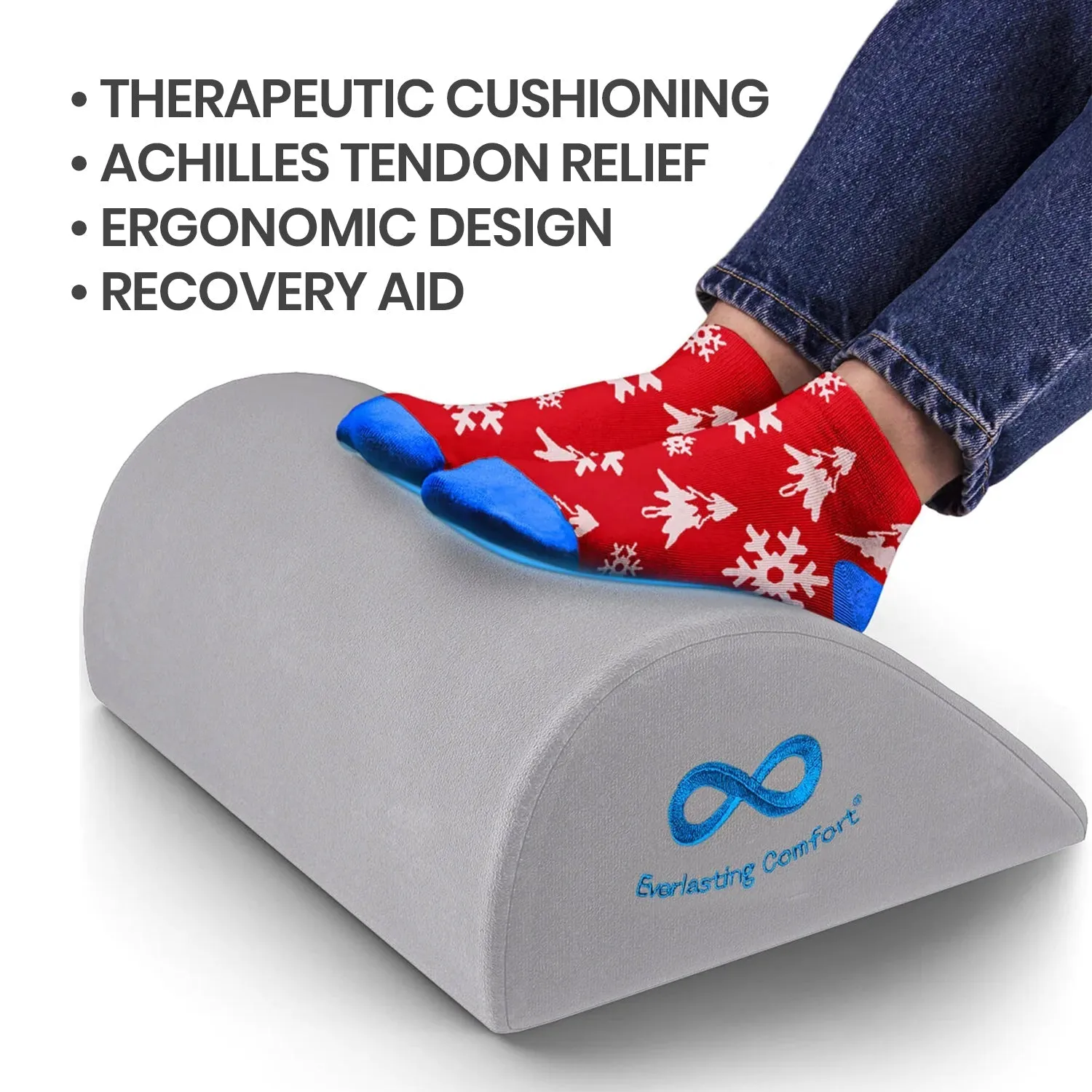 Foot Rest for Under Desk at Work - Memory Foam Office Foot Stool & Under Desk Footrest Leg Elevation Pillow