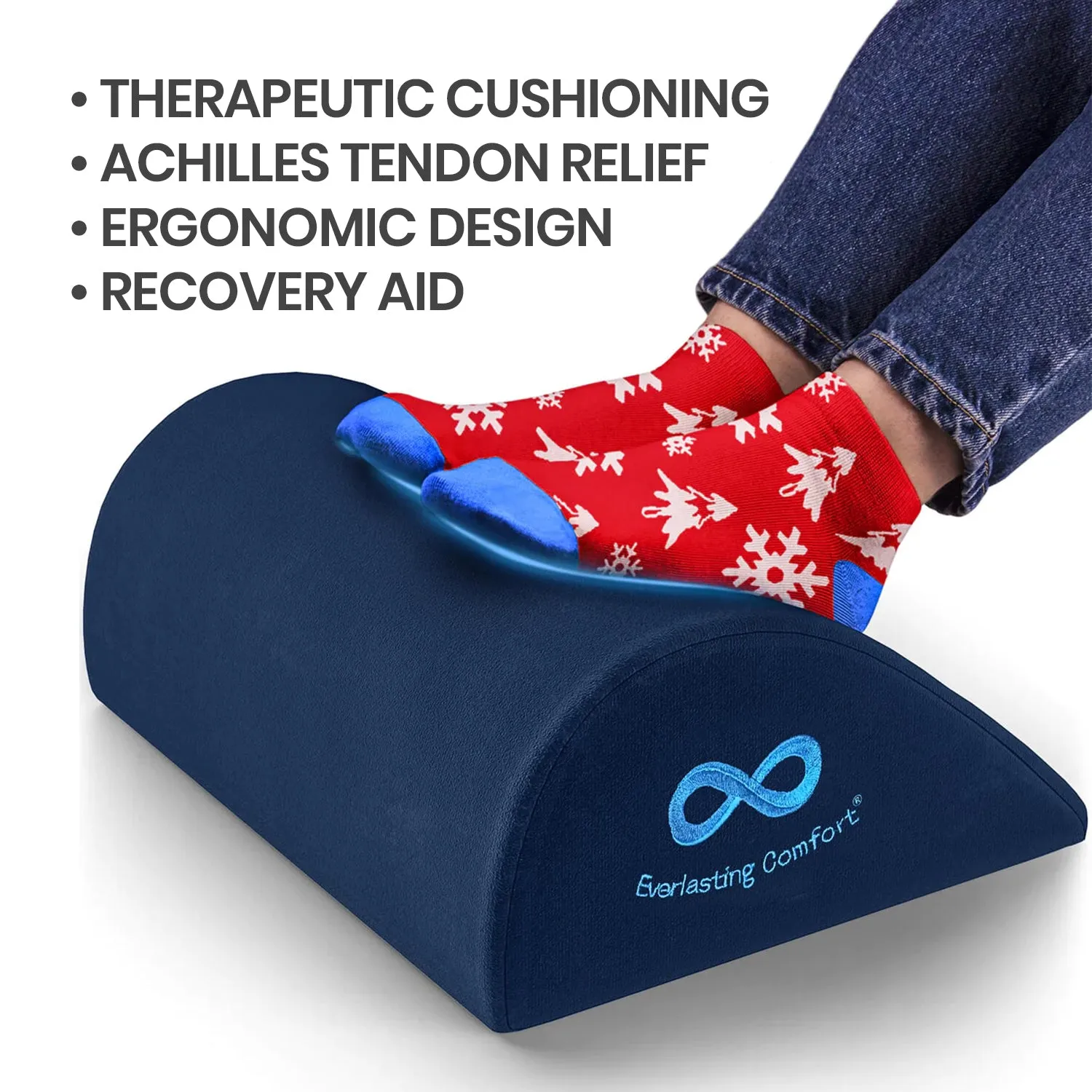 Foot Rest for Under Desk at Work - Memory Foam Office Foot Stool & Under Desk Footrest Leg Elevation Pillow