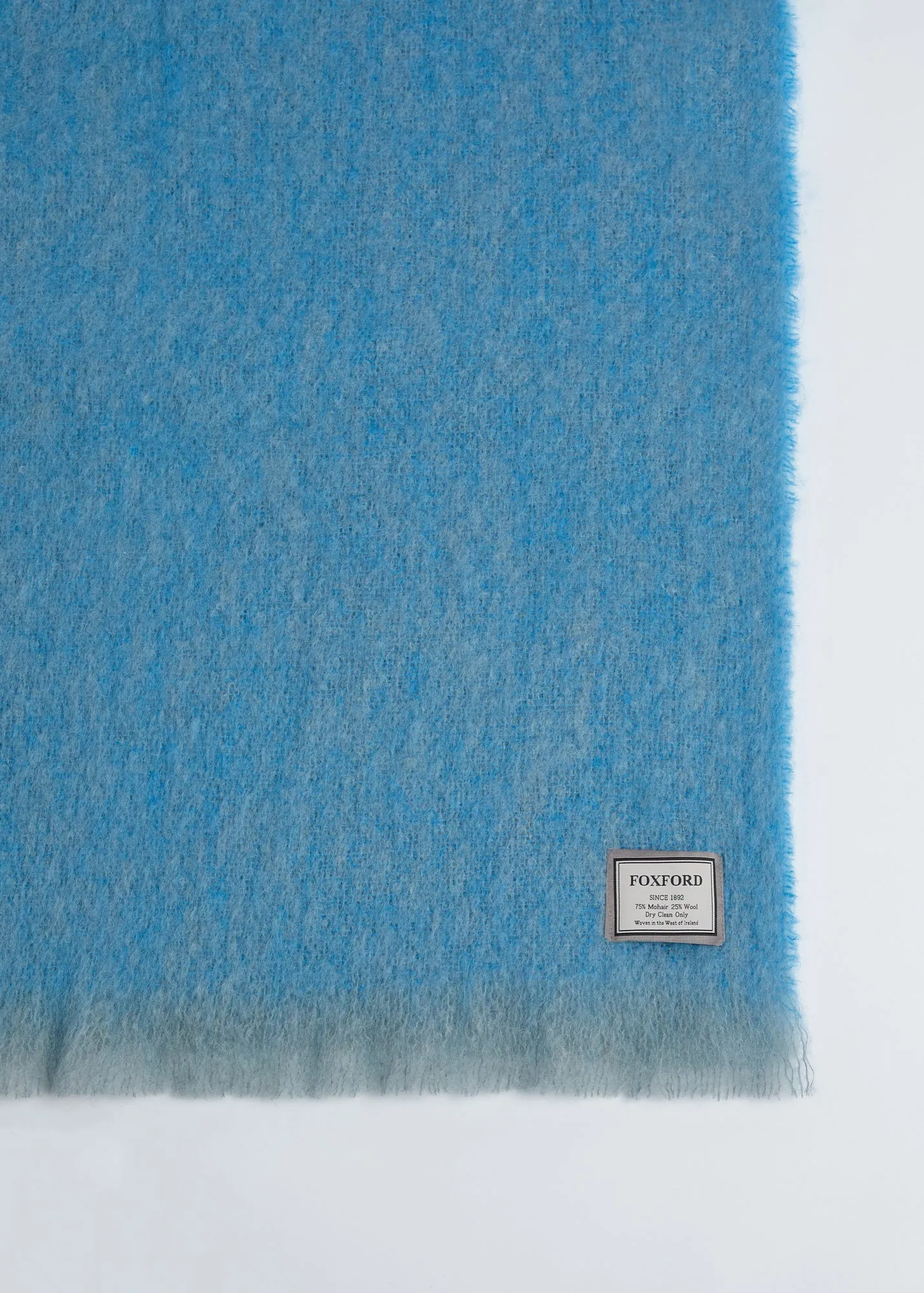 Foxford Inishowen Mohair Throw | Mayo Blue