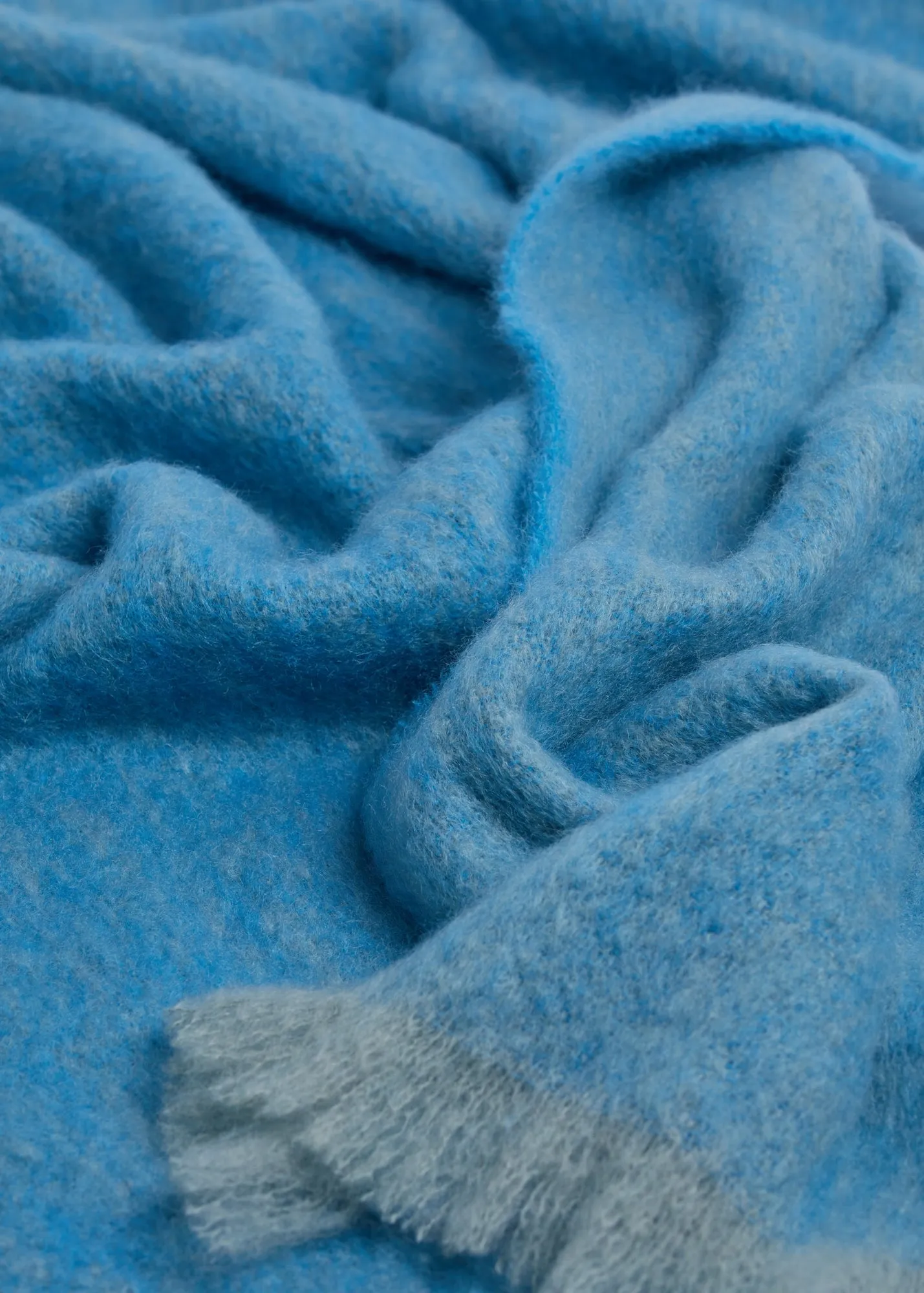 Foxford Inishowen Mohair Throw | Mayo Blue