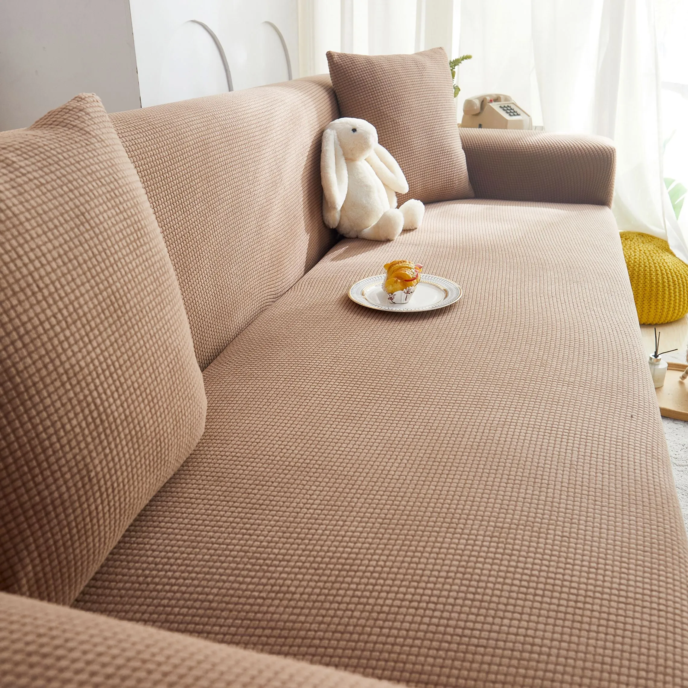 Full Sofa Cover with Elasticity for Year-Round Use