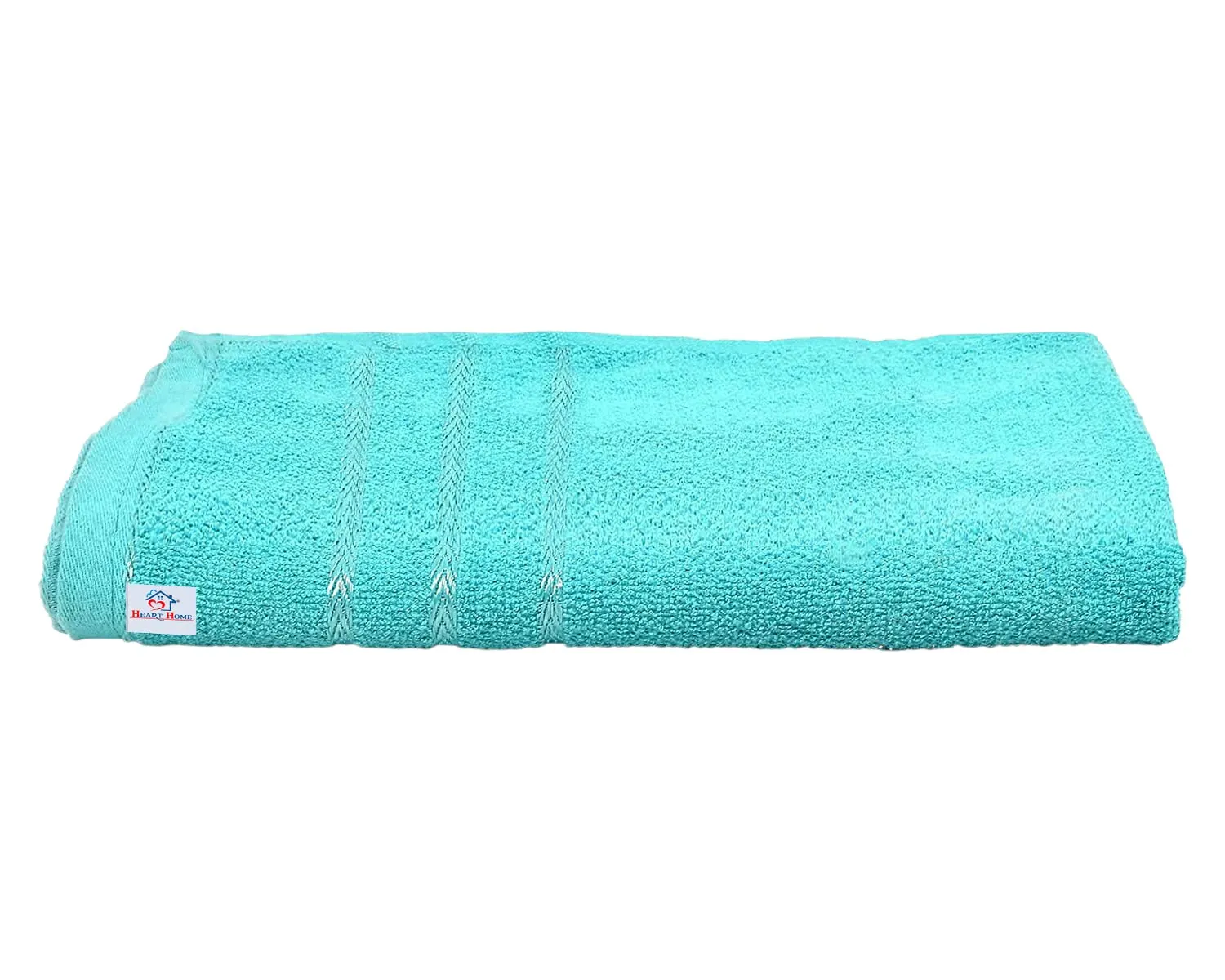 Heart Home Super Soft, Fluffy, Absorbent Cotton Baby, Kids Bath, Face Towel Perfect for Daily Use, 19"x38"- Pack of 2 (Blue & Green)