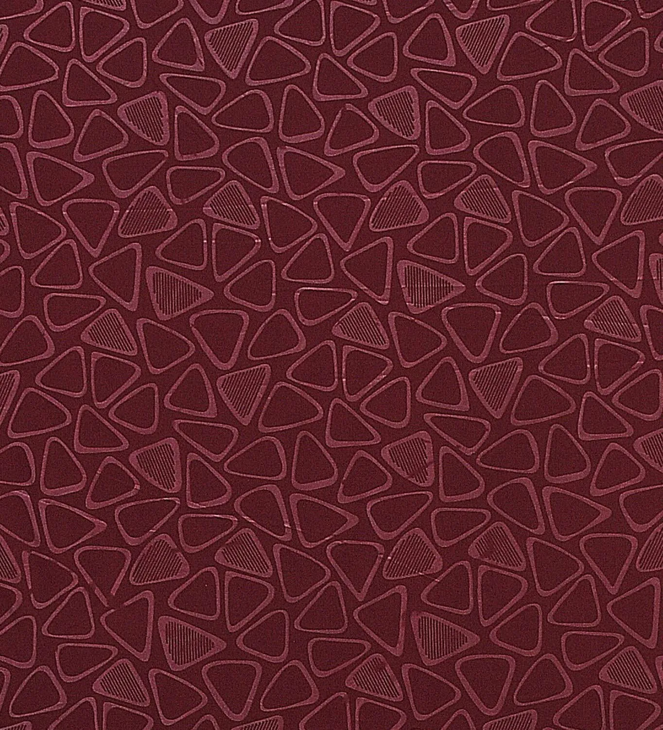 Heart Home Triangle Printed Stretchable, Non-Slip Polyster Single Seater Sofa Cover/Slipcover/Protector with Foam Stick (Maroon)-50HH01401