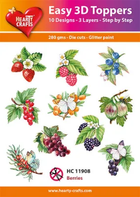 Hearty Crafts - Easy 3D-Toppers Berries