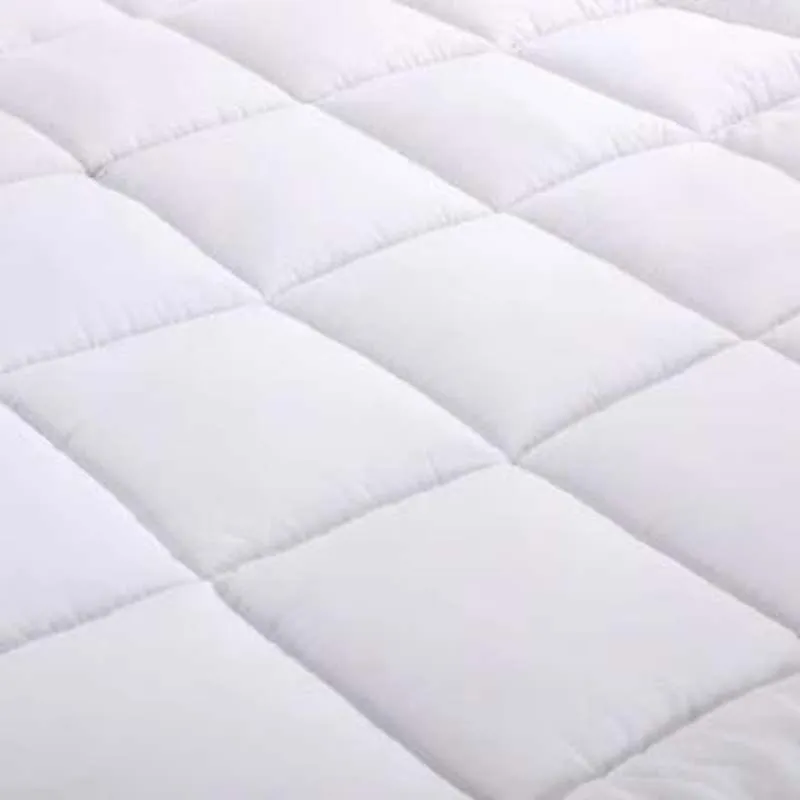 Home Fashion 1000GSM Bamboo Cotton Fitted Mattress Topper