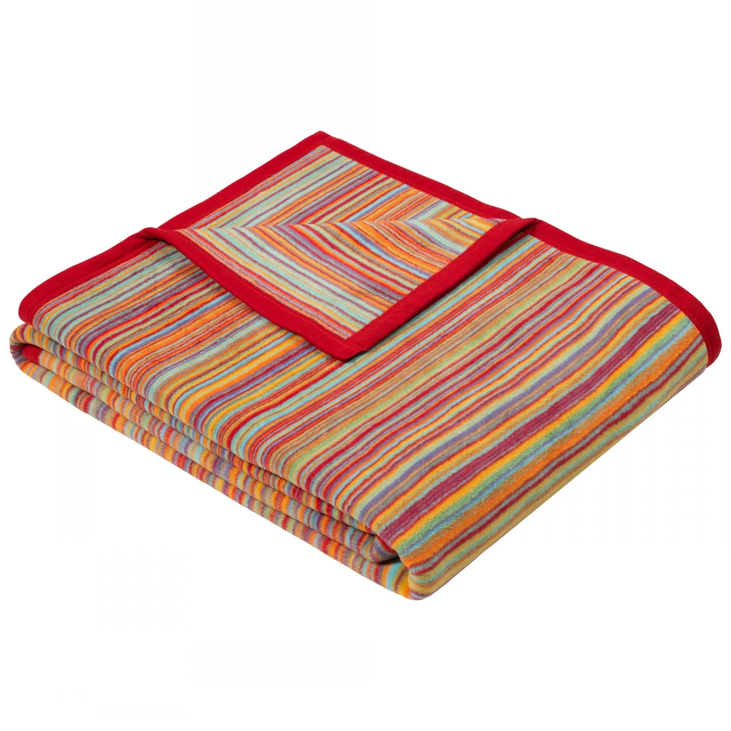 Ibena Malang Luxury Blanket - Red/Multi