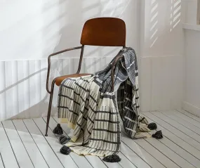 Jacquard Striped Blanket & Throw