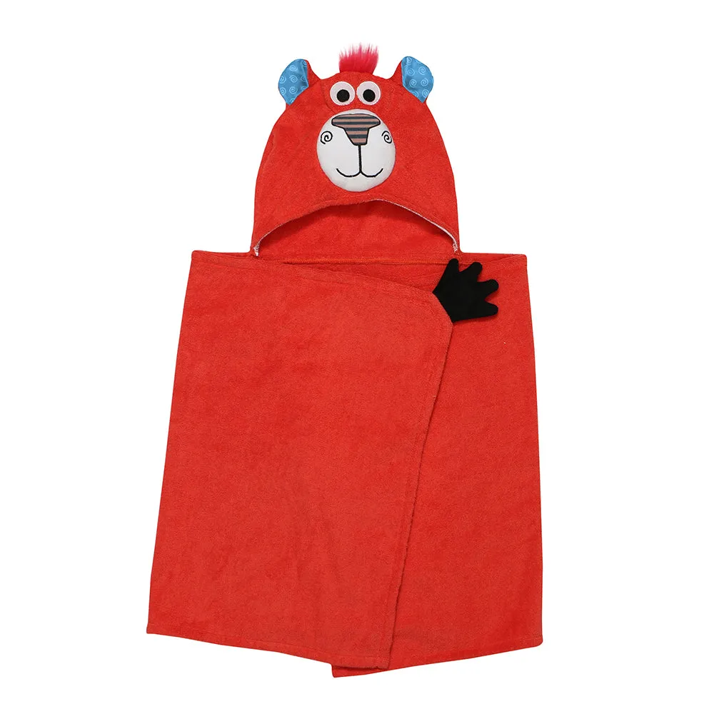 Kids Plush Terry Hooded Bath Towel - Bosley the Bear