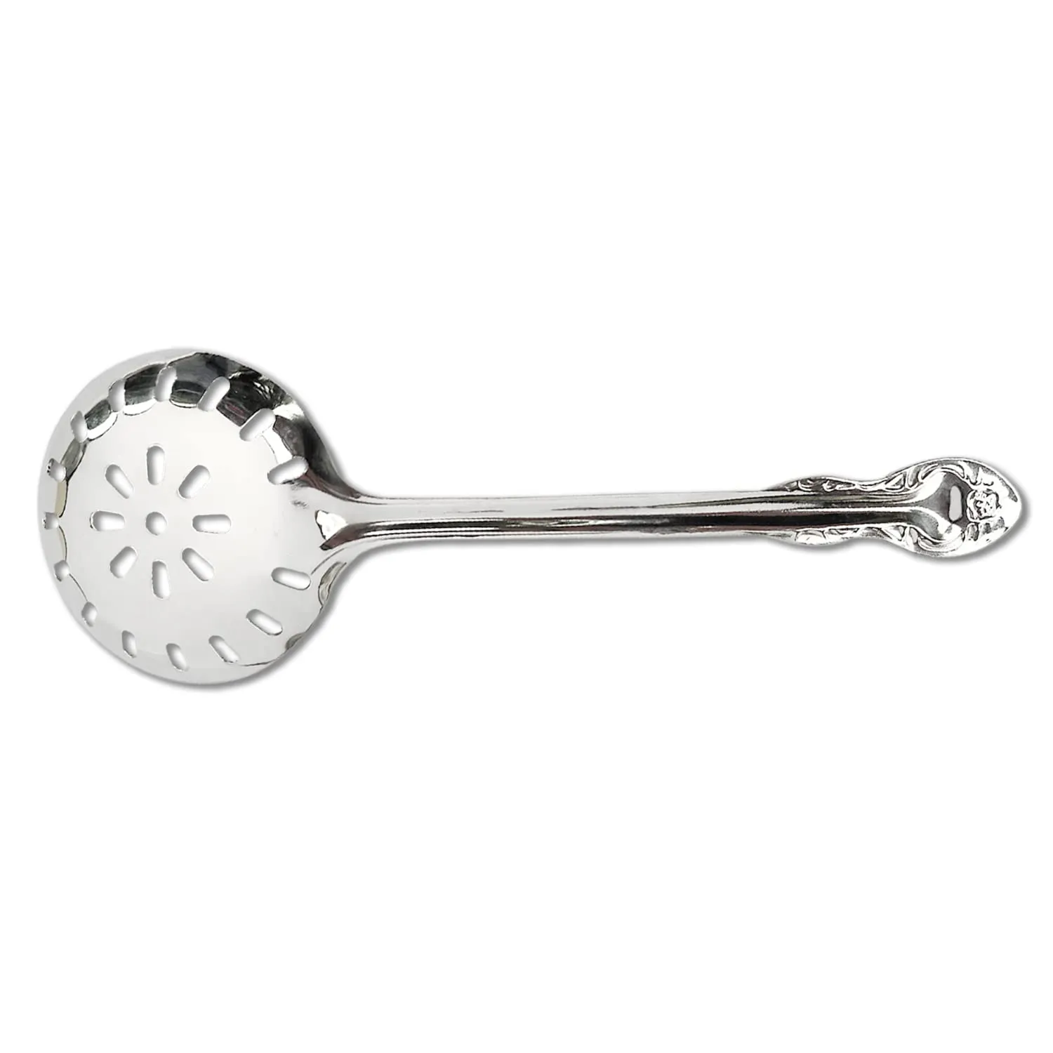 Kuber Industries Stainless Steel Professional Skimmer|Jhar|Kitchen Utensil Cooking Strainer, (Silver)