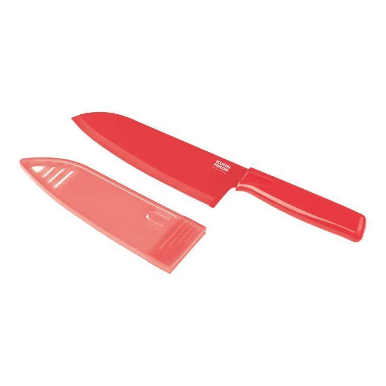 Kuhn Rikon Colori 6" Chef's Knife with Sheath -  Red