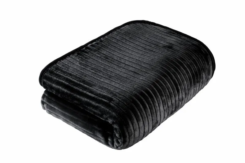 Large Luxury Mink Throw Ribbed and Plain Blanket Warm Fleece Double King