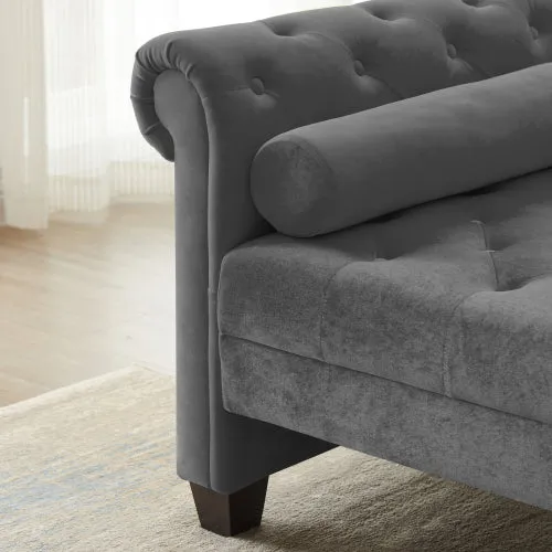 Light Gray Rectangular Large Sofa Stool Handrail packaging