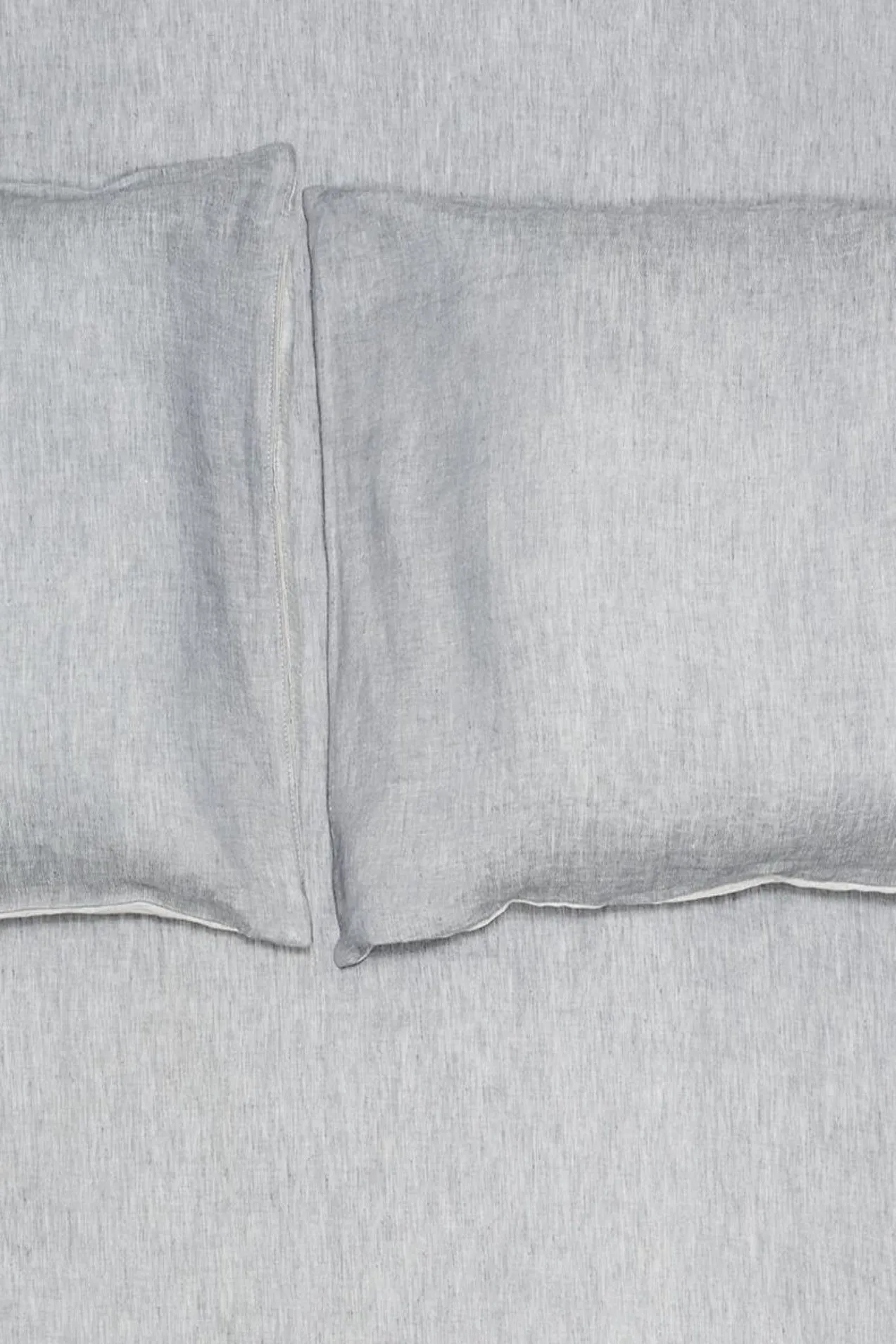 Linen Bedding Two Tone Stonewashed in Quartz Grey Color