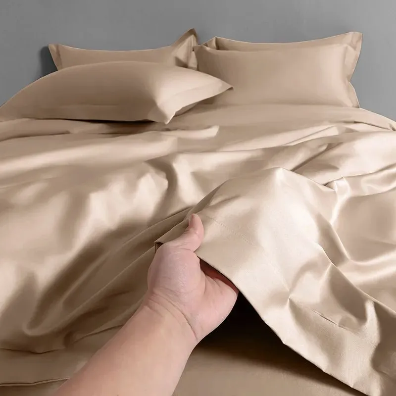 Luxury 1000TC Long Staple Cotton Silky Sateen Duvet Cover Set