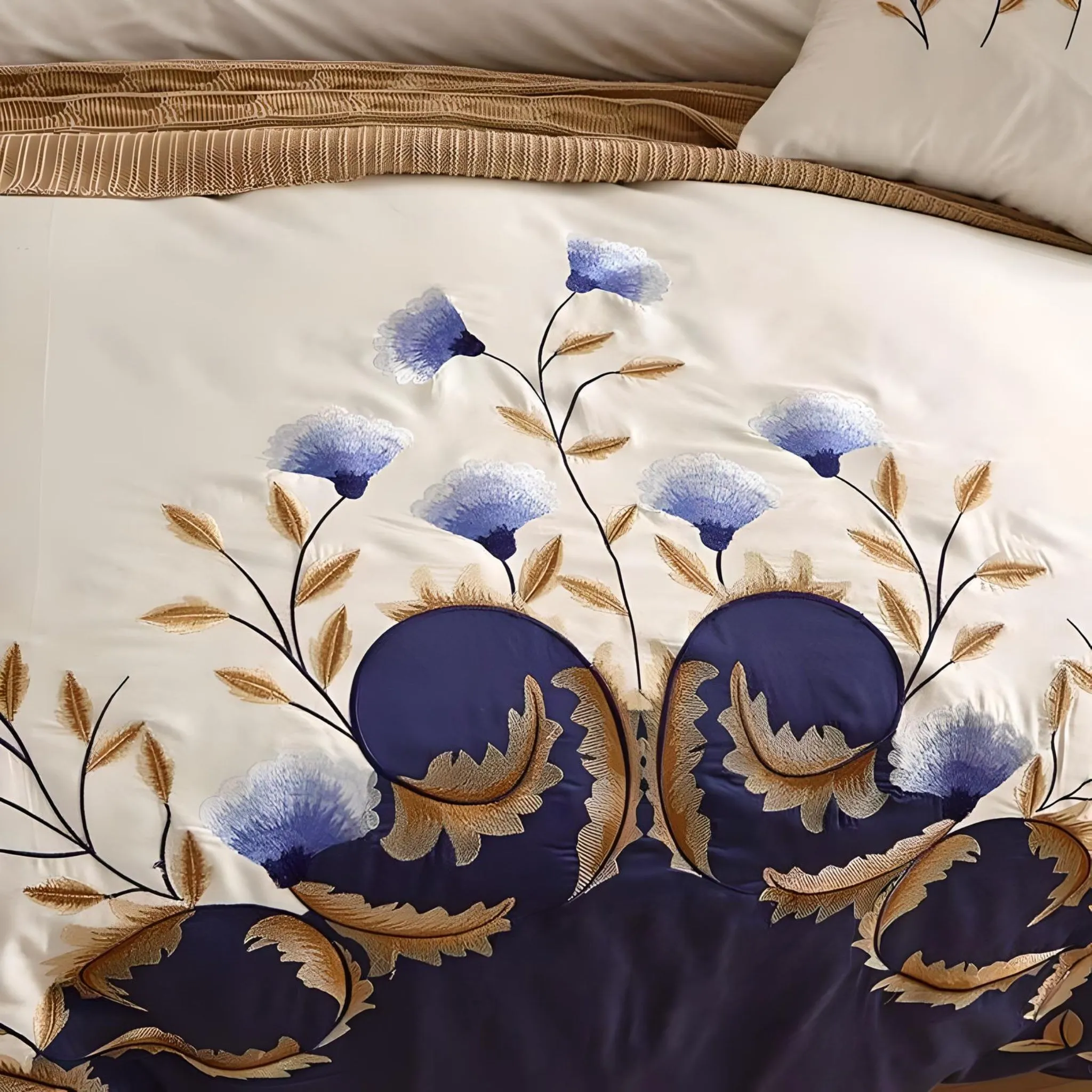 Luxury Egyptian Cotton Embroidered Bedding Set