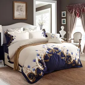 Luxury Egyptian Cotton Embroidered Bedding Set