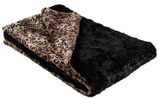 Luxury Faux Fur Throw in Carpathian Lynx