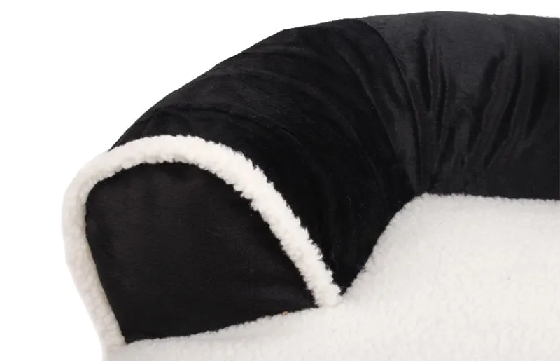 Luxury Soft Fleece Sofa Bed With Pillow Cozy Dog Bed