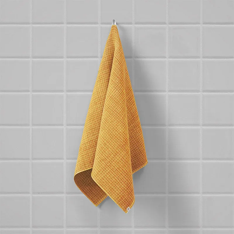 Madras Terry Cotton Bath Towel - Yellow