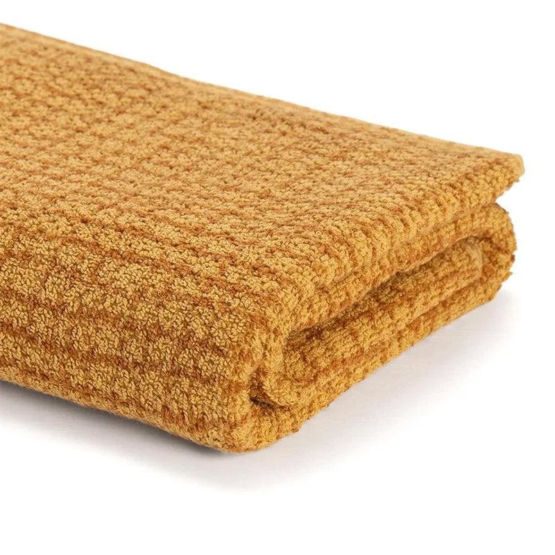 Madras Terry Cotton Bath Towel - Yellow