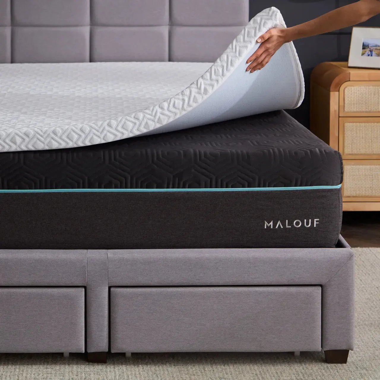 Malouf™ 2.5-Inch Gel Memory Foam Cooling Mattress Topper