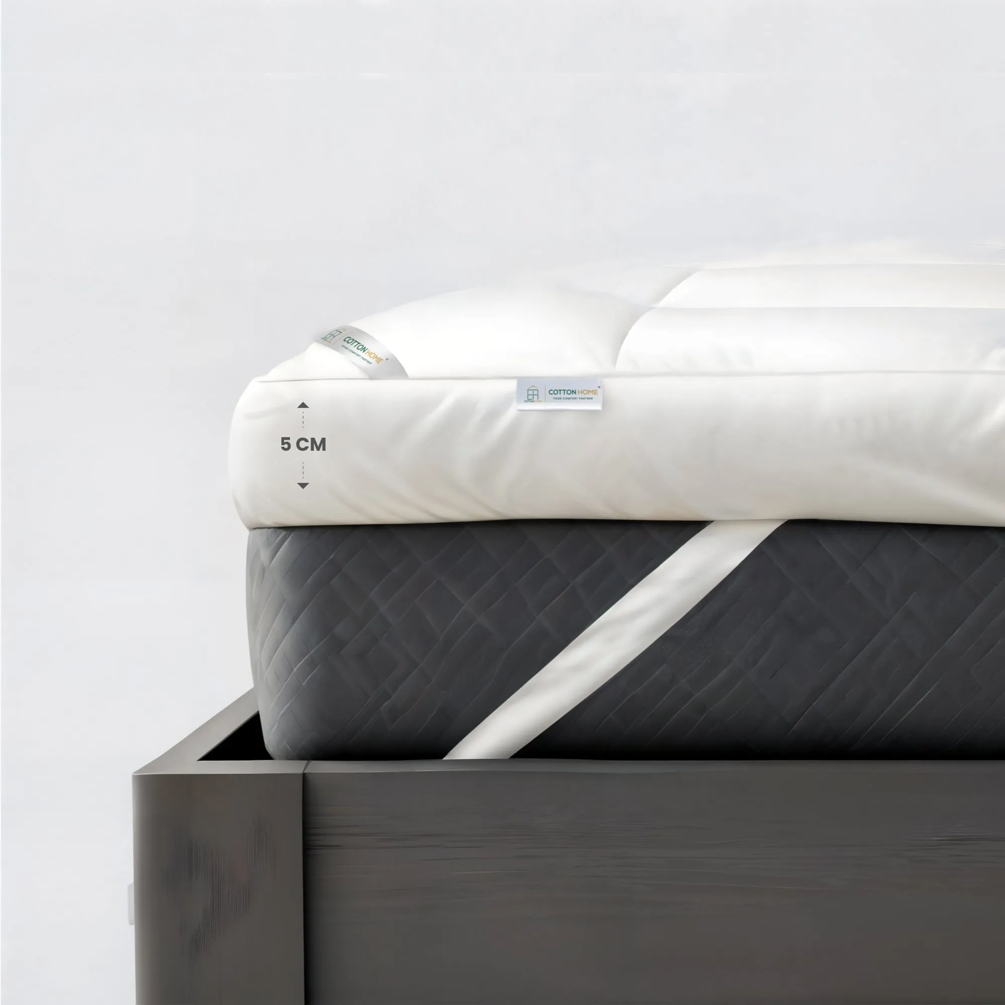 Mattress Topper 100x200 5cm - White