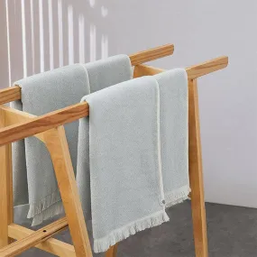 Melange Terry Cotton Bath Towel - Fogstone Green