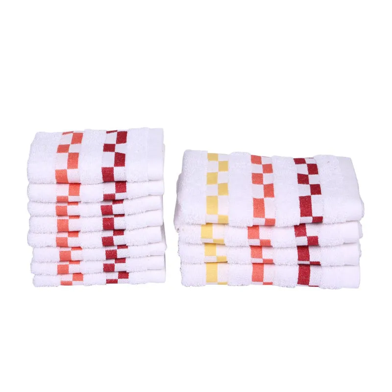 Merriya Hand & Face Towel Combo (White) - Twelve Piece Set