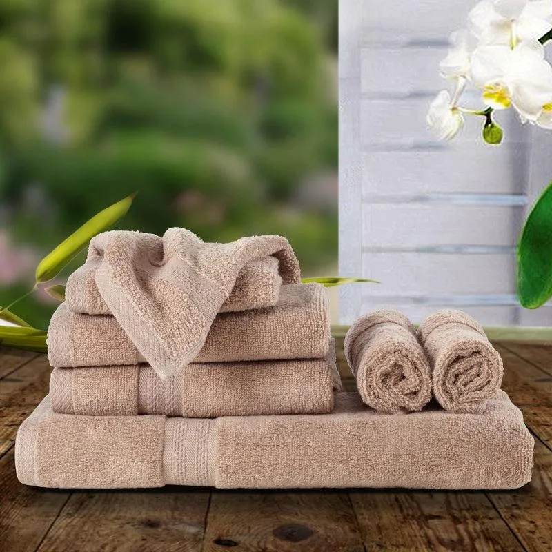 Miorah Towel Combo (Beige) - Eight Piece Set