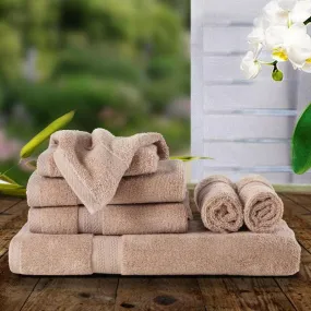 Miorah Towel Combo (Beige) - Eight Piece Set