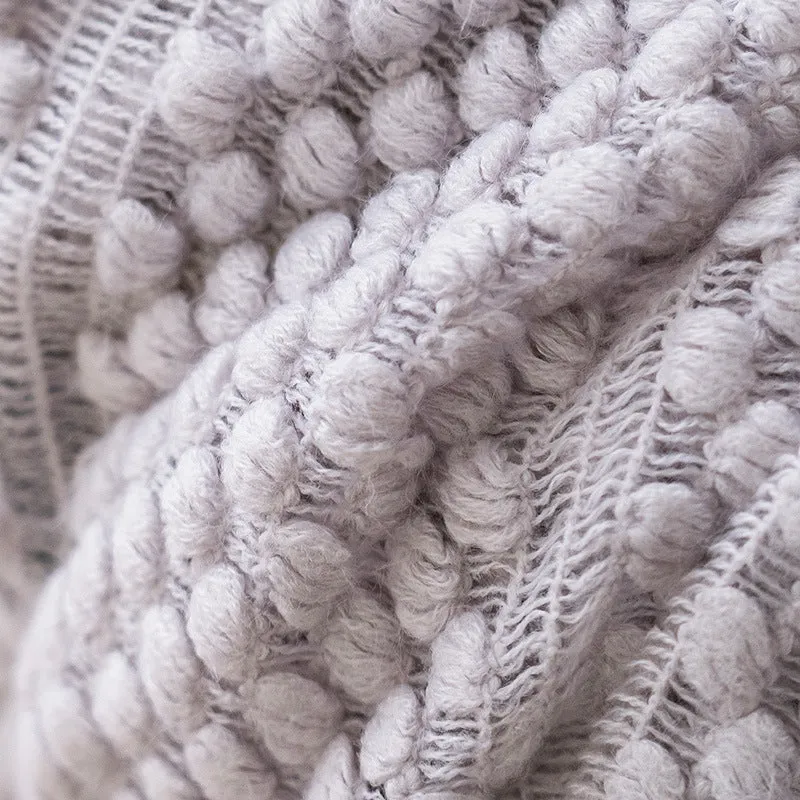 Modern Waffle Knit Throw Blanket