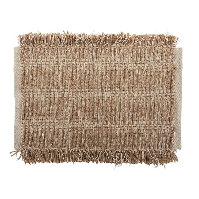 Natural & White Dune Cotton Jute Placemat - 35cm x 48cm