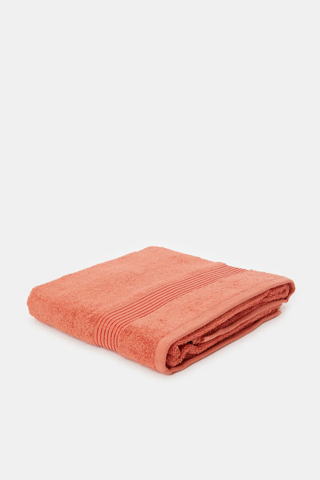 Orange Soft Cotton Beach Towel With Viscose Border