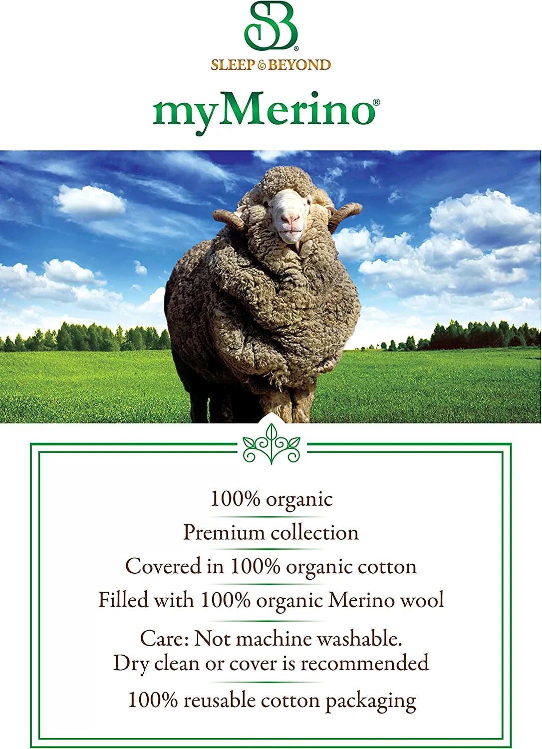 Organic Merino Wool Mattress Topper