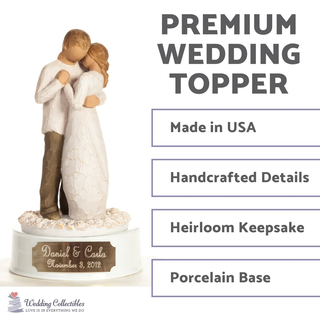 Personalized Engraved Willow Tree ® "Promise" Wedding Cake Topper