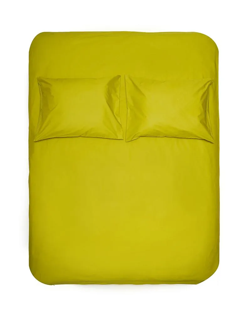 Pima Cotton Percale Bedding in Apple Green Color