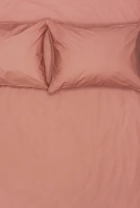 Pima Cotton Percale Bedding in Red Earth Color