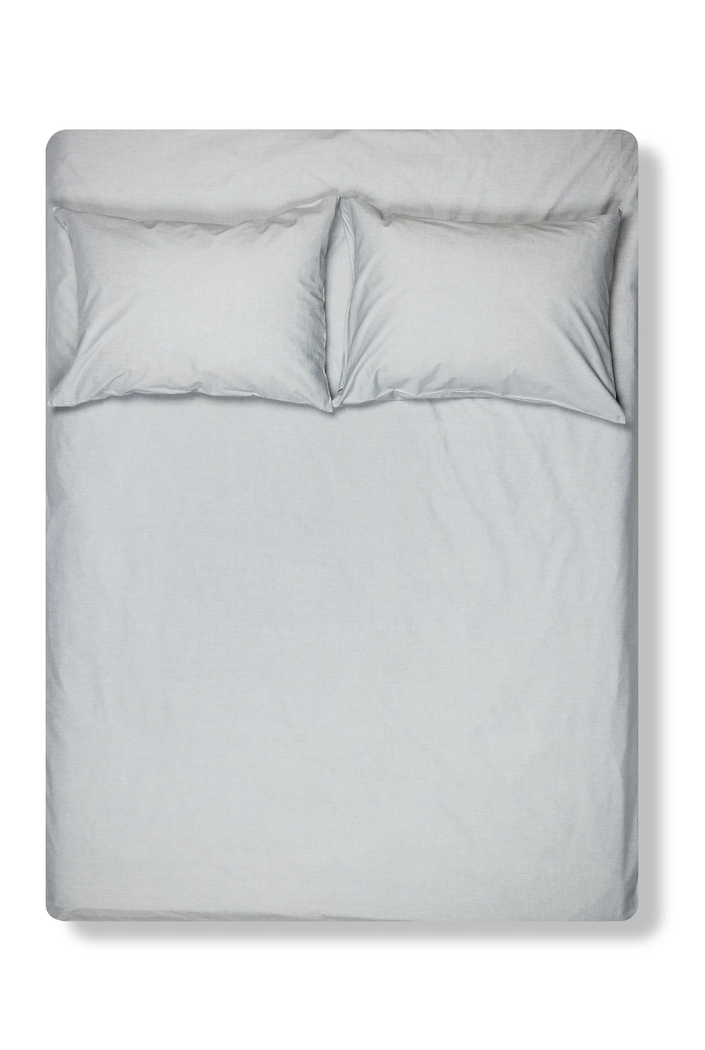 Pima Cotton Percale Bedding "Melange" - Grey