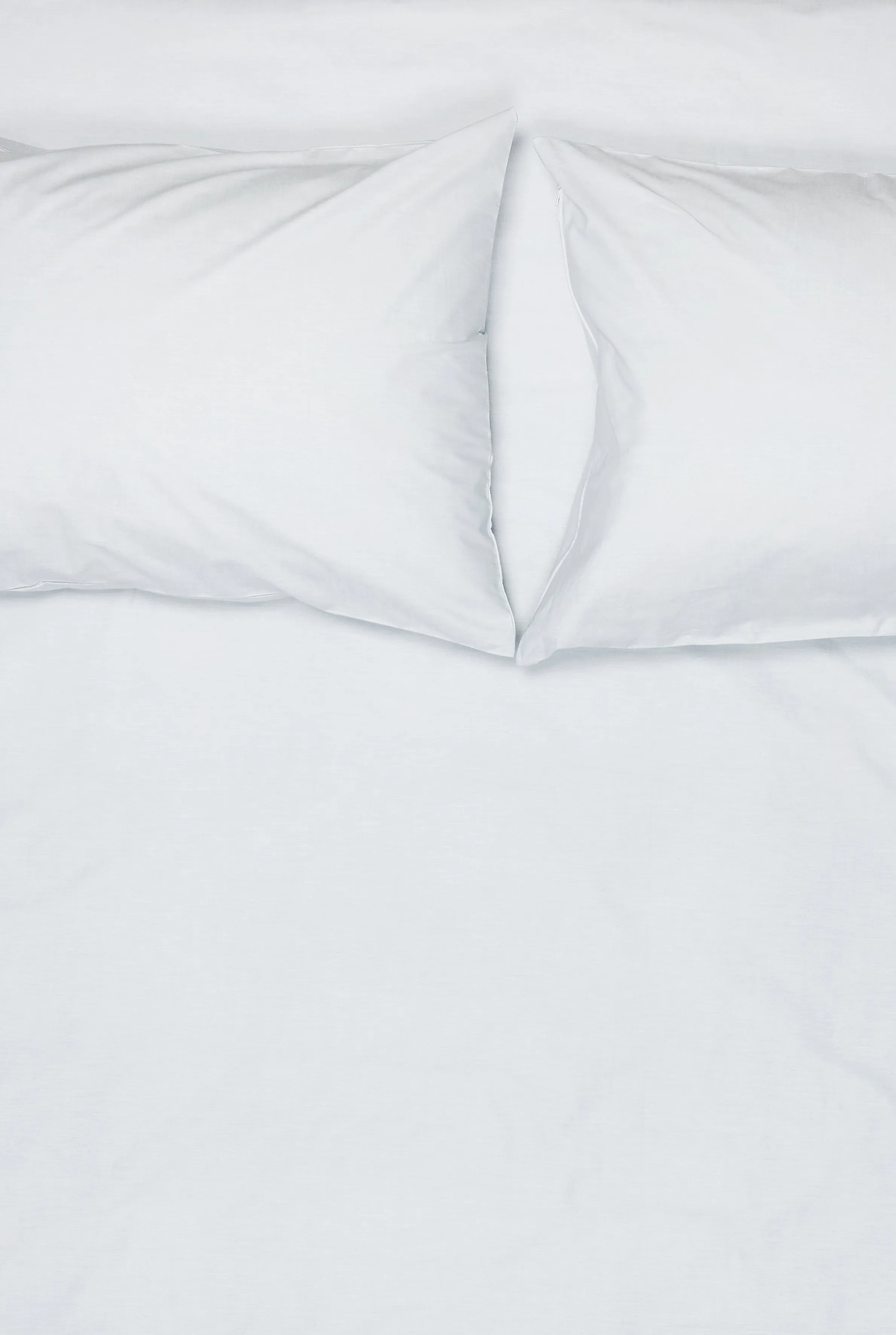 Pima Cotton Percale Bedding "Melange" - Light Grey