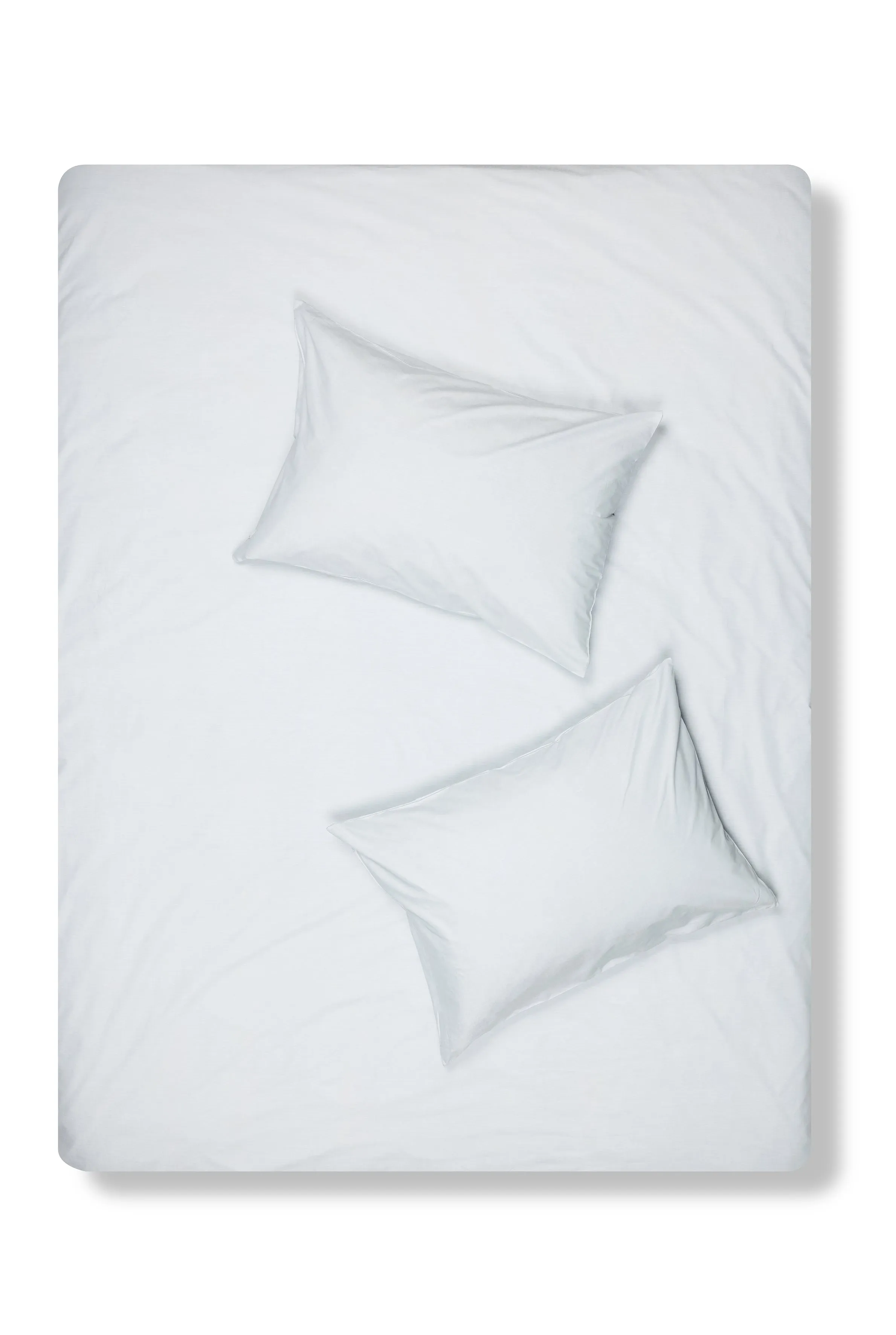 Pima Cotton Percale Bedding "Melange" - Light Grey