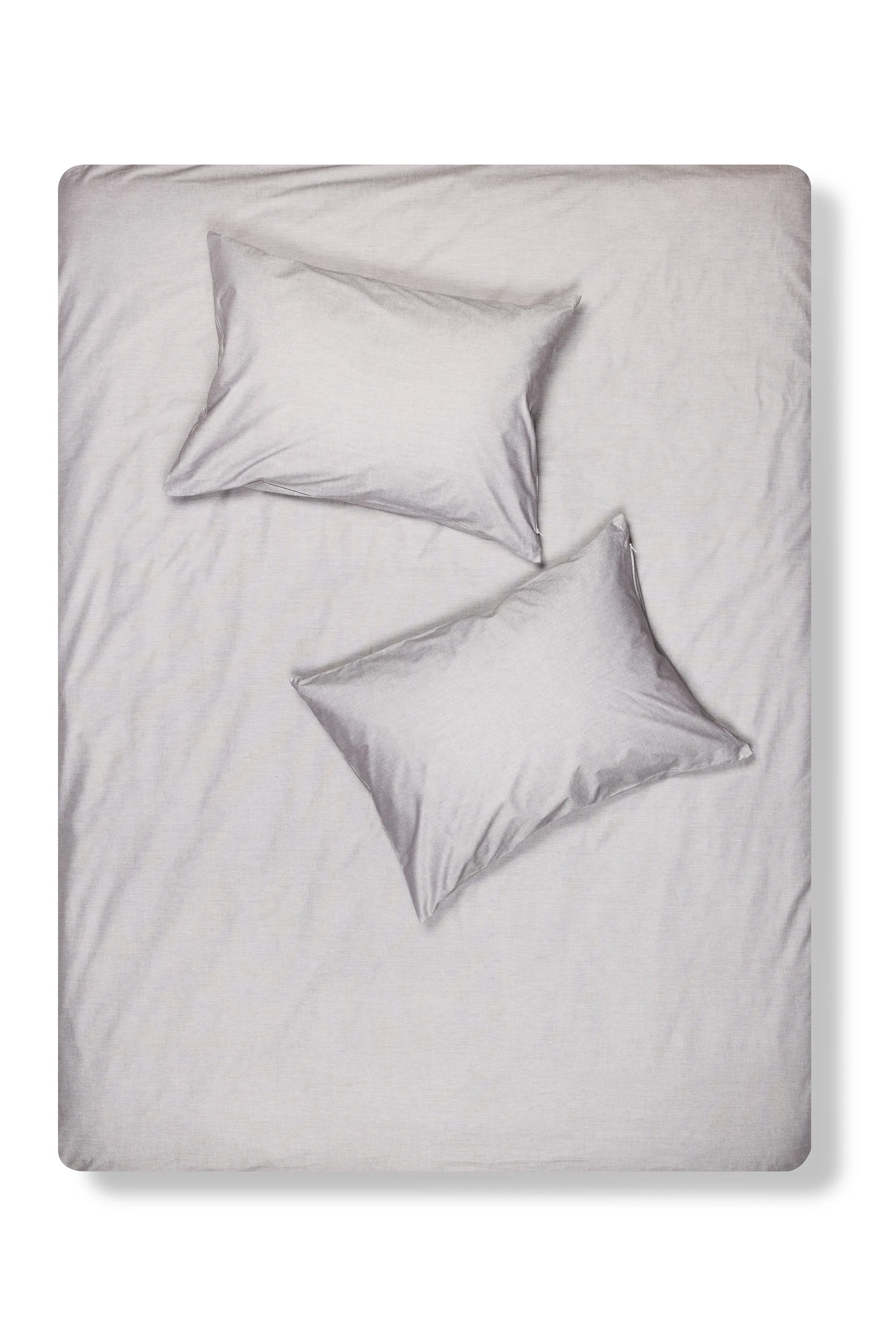 Pima Cotton Percale Bedding "Melange" - Stone