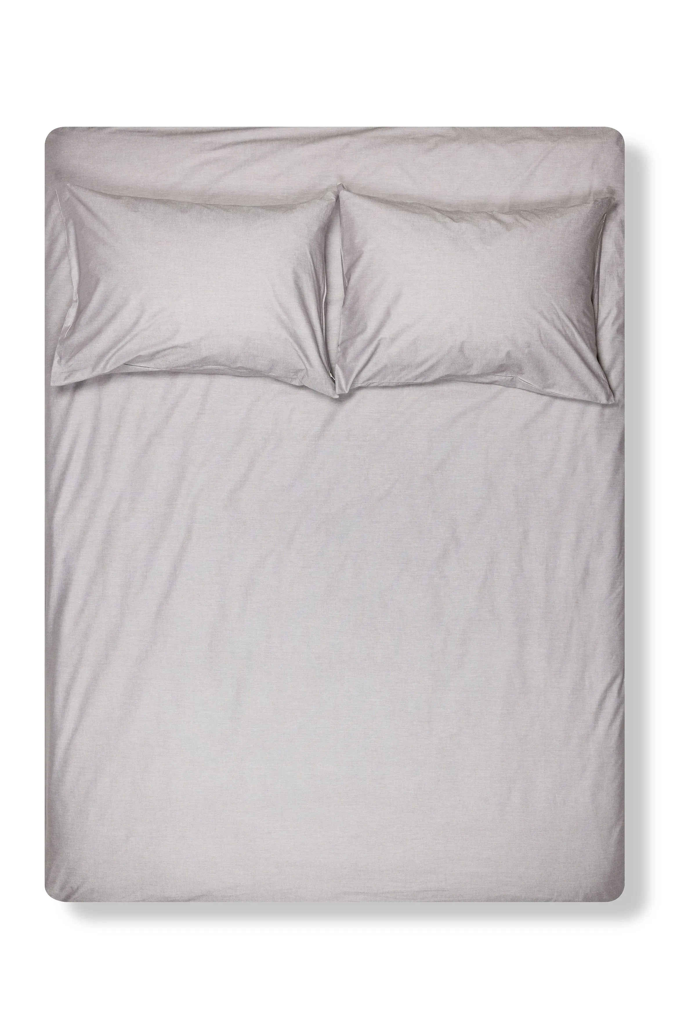 Pima Cotton Percale Bedding "Melange" - Stone