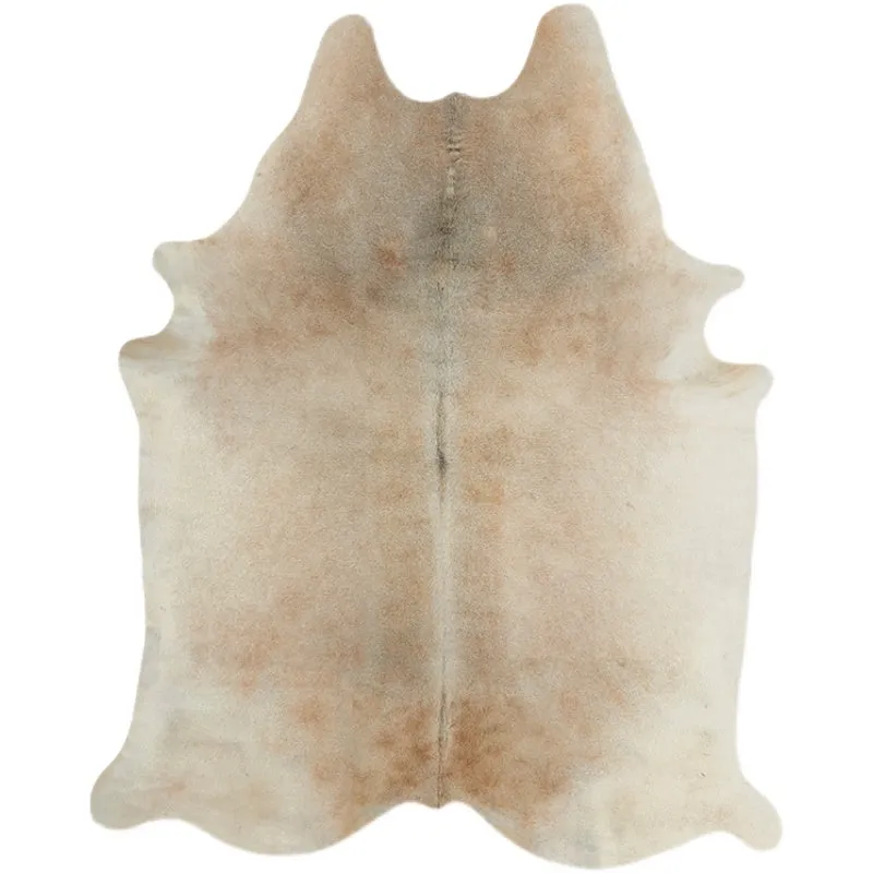 Premium Champagne Faux Cowhide Rug