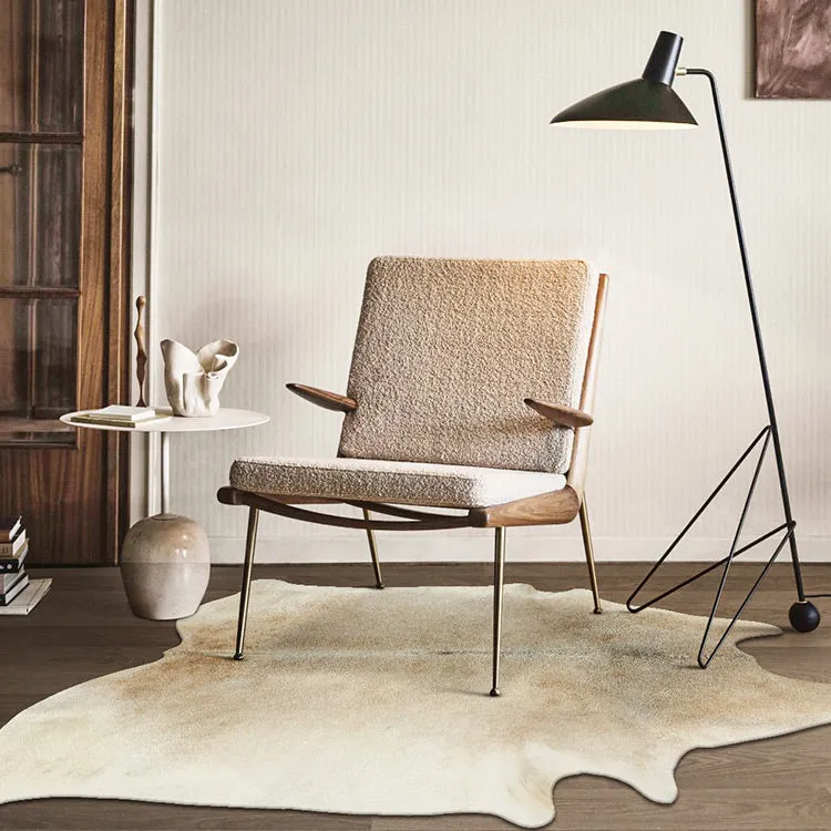 Premium Champagne Faux Cowhide Rug