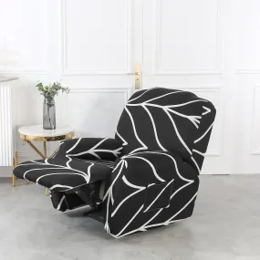 Premium Printed Recliner Sofa Cover : Black Onyx