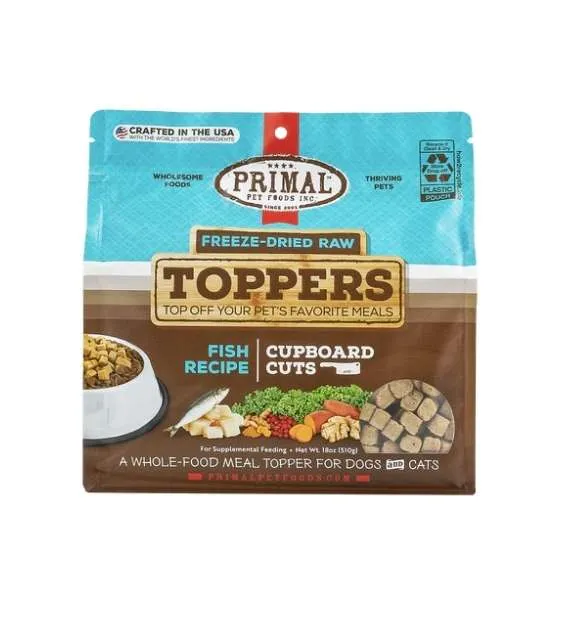 Primal Freeze Dried Raw Toppers For Dogs & Cats (Fish)