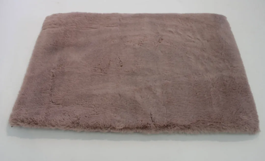 Rose Pink Bath Mat Faux Fur Area Rug / Door Mat/ Kitchen Mat