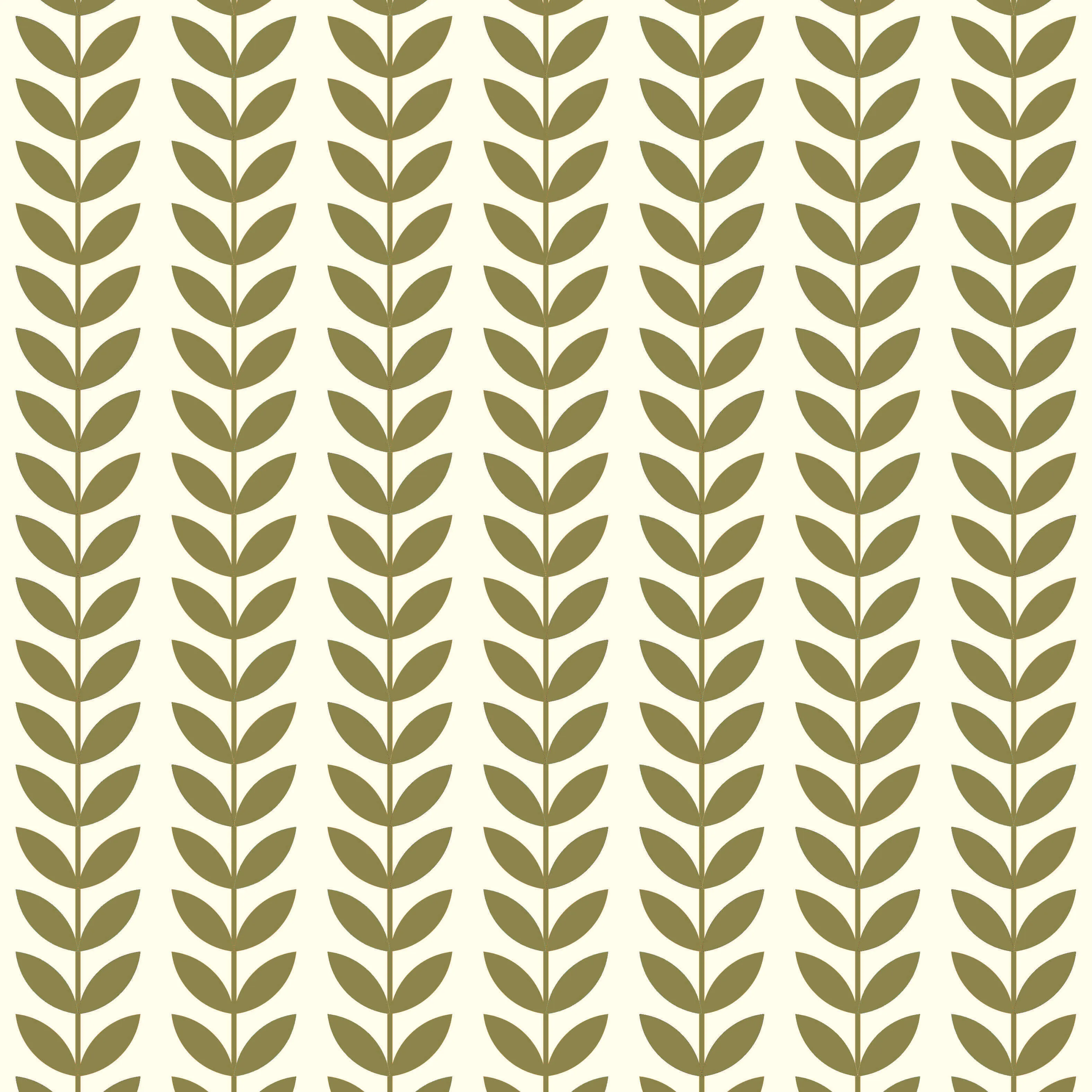 Scandi Stem Cotton Curtain Fabric - Olive